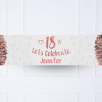 Rose Gold 18th Personalised Party Banner