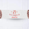 Rose Gold 21st Personalised Party Banner No None Personalised Banner