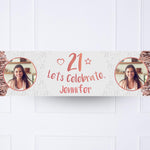 Rose Gold 21st Personalised Party Banner