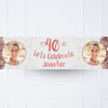 Rose Gold 40th Personalised Party Banner Yes None Personalised Banner