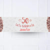 Rose Gold 50th Personalised Party Banner No None Personalised Banner
