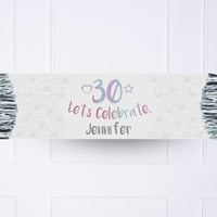 Iridescent 30th Personalised Party Banner No Personalised Banner