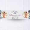 Iridescent 50th Personalised Party Banner Yes Personalised Banner