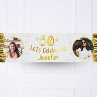 Gold 30th Personalised Party Banner Yes Personalised Banner
