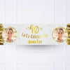 Gold 40th Personalised Party Banner Yes Personalised Banner