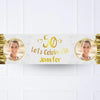 Gold 50th Personalised Party Banner Yes Personalised Banner