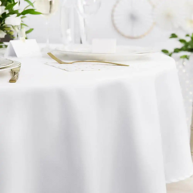 White Round Fabric Tablecloth 230cm General Party