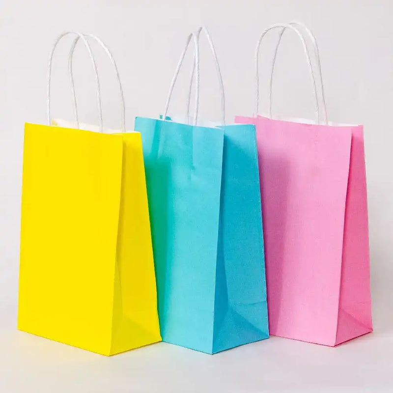 Pastel Mix Party Bags with Handles (x12) Party Pieces