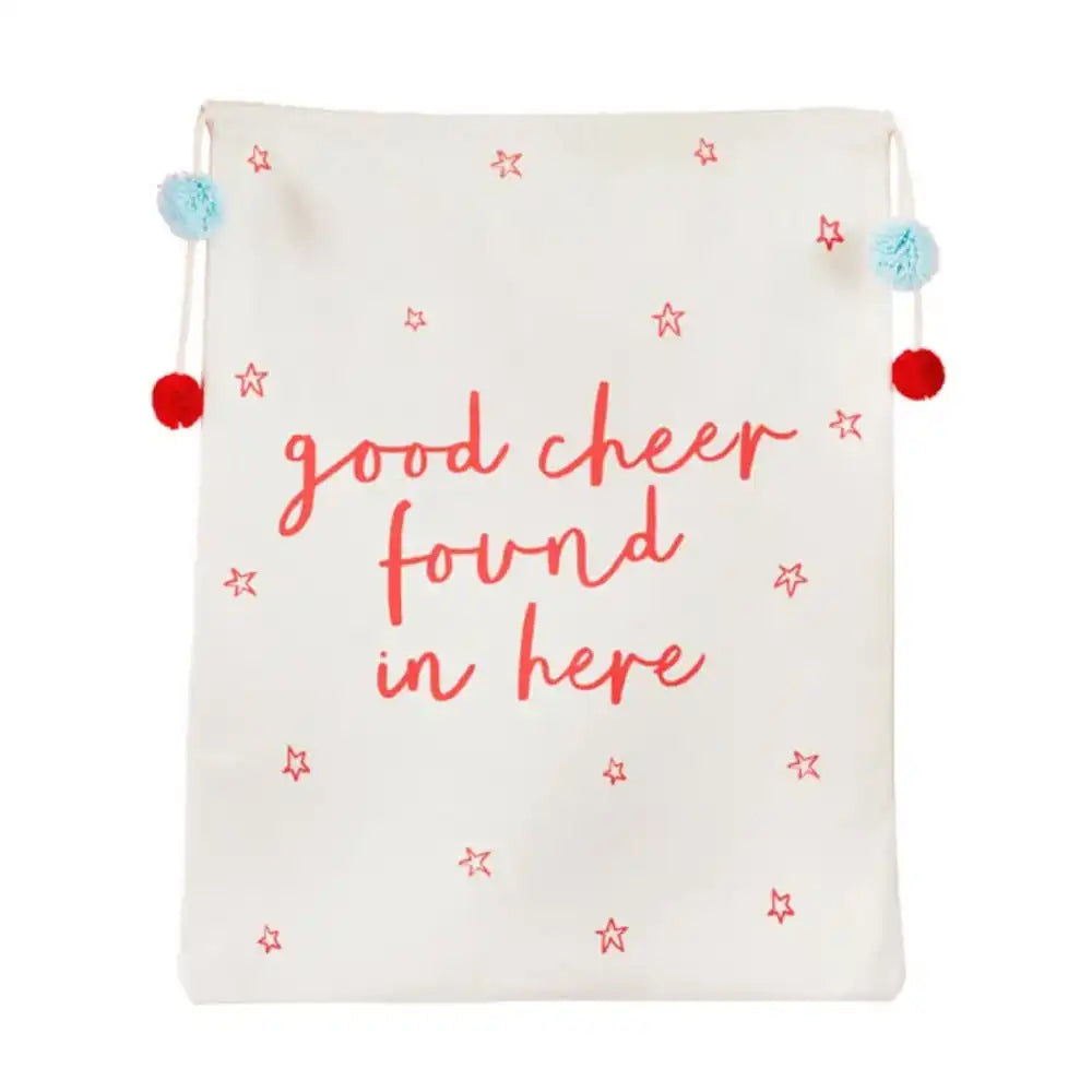 'Good Cheer Found in Here' Sack Christmas 2024