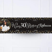 Gold Celebration 30th Personalised Party Banner Yes Personalised Banner