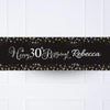 Gold Celebration 30th Personalised Party Banner No Personalised Banner