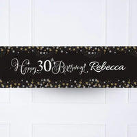 Gold Celebration 30th Personalised Party Banner No Personalised Banner