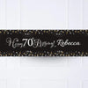 Gold Celebration 70th Personalised Party Banner No Personalised Banner