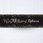 Gold Celebration 70th Personalised Party Banner