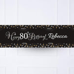 Gold Celebration 80th Personalised Party Banner