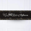 Gold Celebration 90th Personalised Party Banner No Personalised Banner