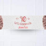 Rose Gold 90th Personalised Party Banner