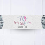 Iridescent 70th Personalised Party Banner