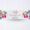 Iridescent 70th Personalised Party Banner Yes Personalised Banner