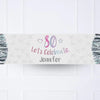 Iridescent 80th Personalised Party Banner No Personalised Banner