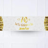 Gold 70th Personalised Party Banner No Personalised Banner