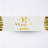 Gold 90th Personalised Party Banner No Personalised Banner