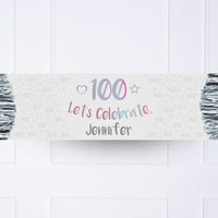Iridescent 100th Personalised Party Banner No Personalised Banner