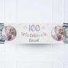 Iridescent 100th Personalised Party Banner Yes Personalised Banner