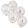 Blush Hen 'Team Bride' Confetti Balloons (x5) Hen Party