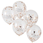 Blush Hen 'Team Bride' Confetti Balloons (x5)