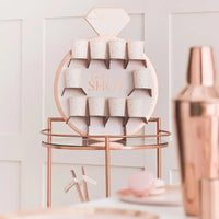Blush Hen Rose Gold Ring Shot Wall Hen Party