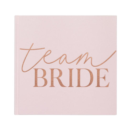 Blush Hen Velvet 'Team Bride' Guest Book