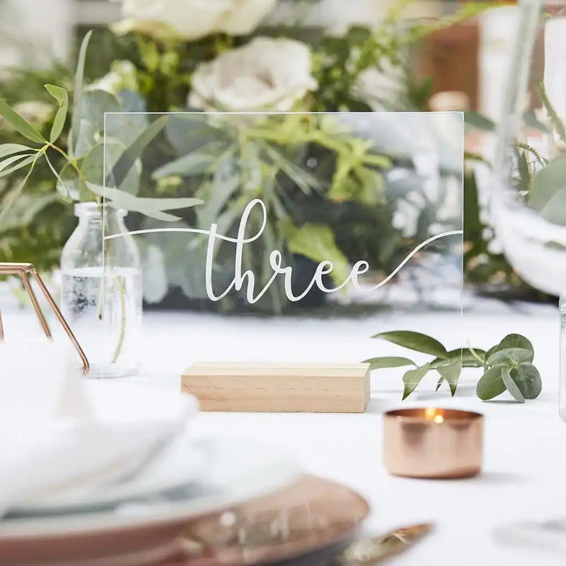 Botanical Table Numbers (x12) Wedding