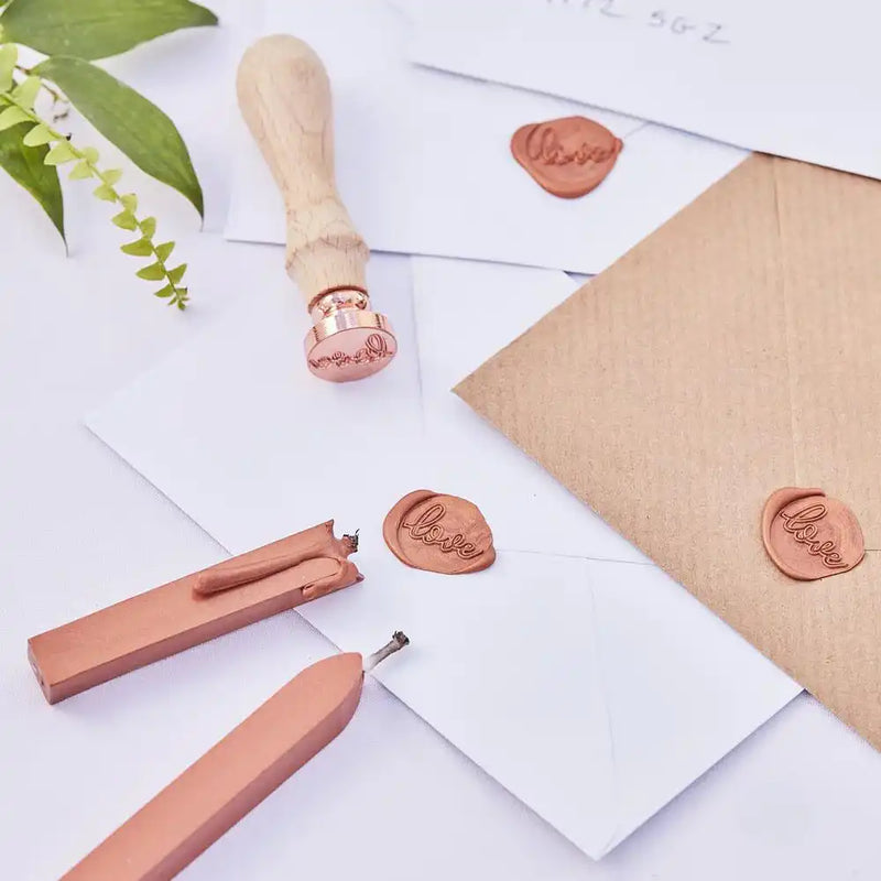 Botanical Bronze Wax 'With Love' Stamp Kit Wedding