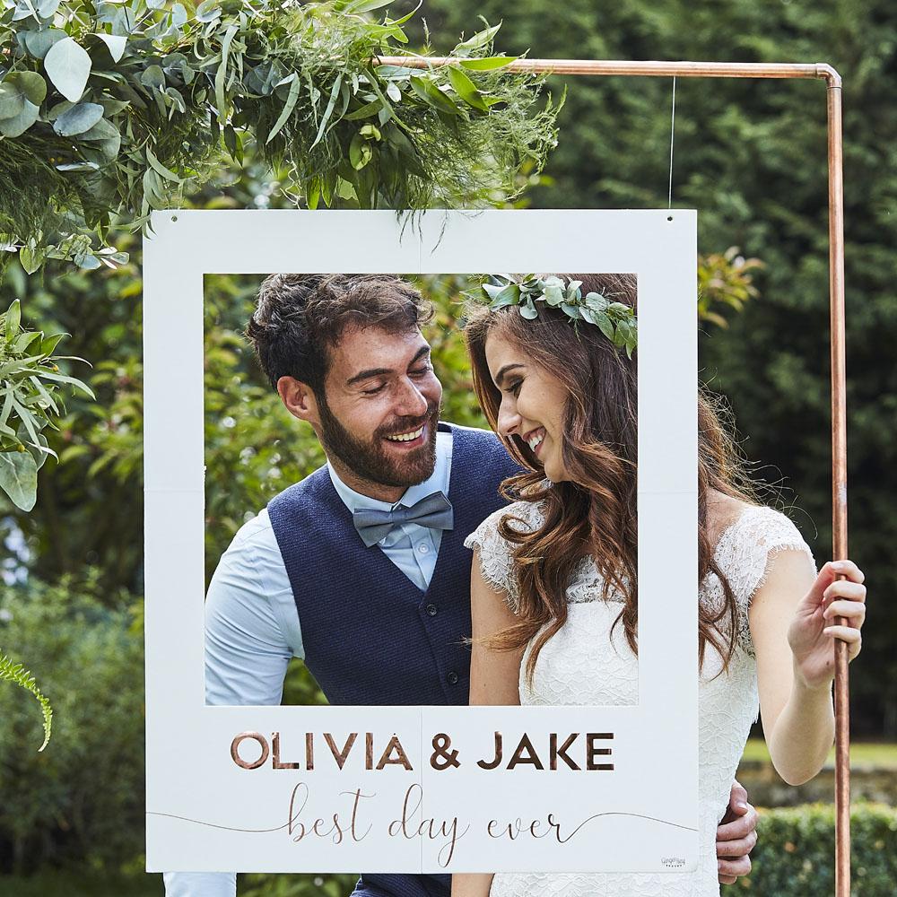 Botanical Personalisation Polaroid Frame Wedding