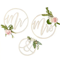 Botanical Wooden Hoop Backdrop (x3) General Party