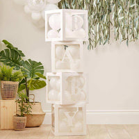 Botanical Baby Pop up Baby Balloon Blocks (x4) Baby Shower
