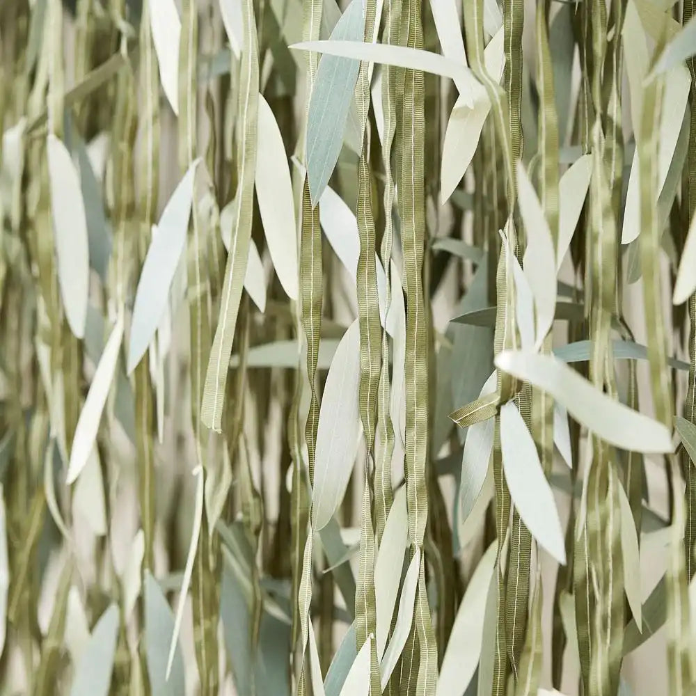 Botanical Leaf Ribbon Backdrop General Party