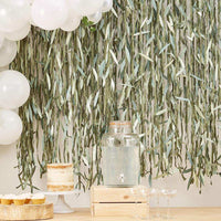 Botanical Leaf Ribbon Backdrop General Party