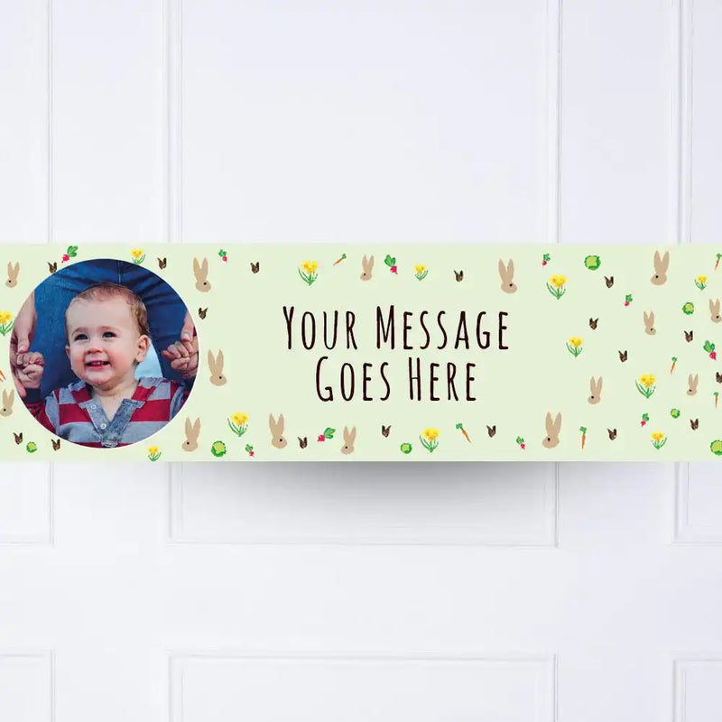 Little Bunnies Personalised Party Banner Yes Personalised Banner