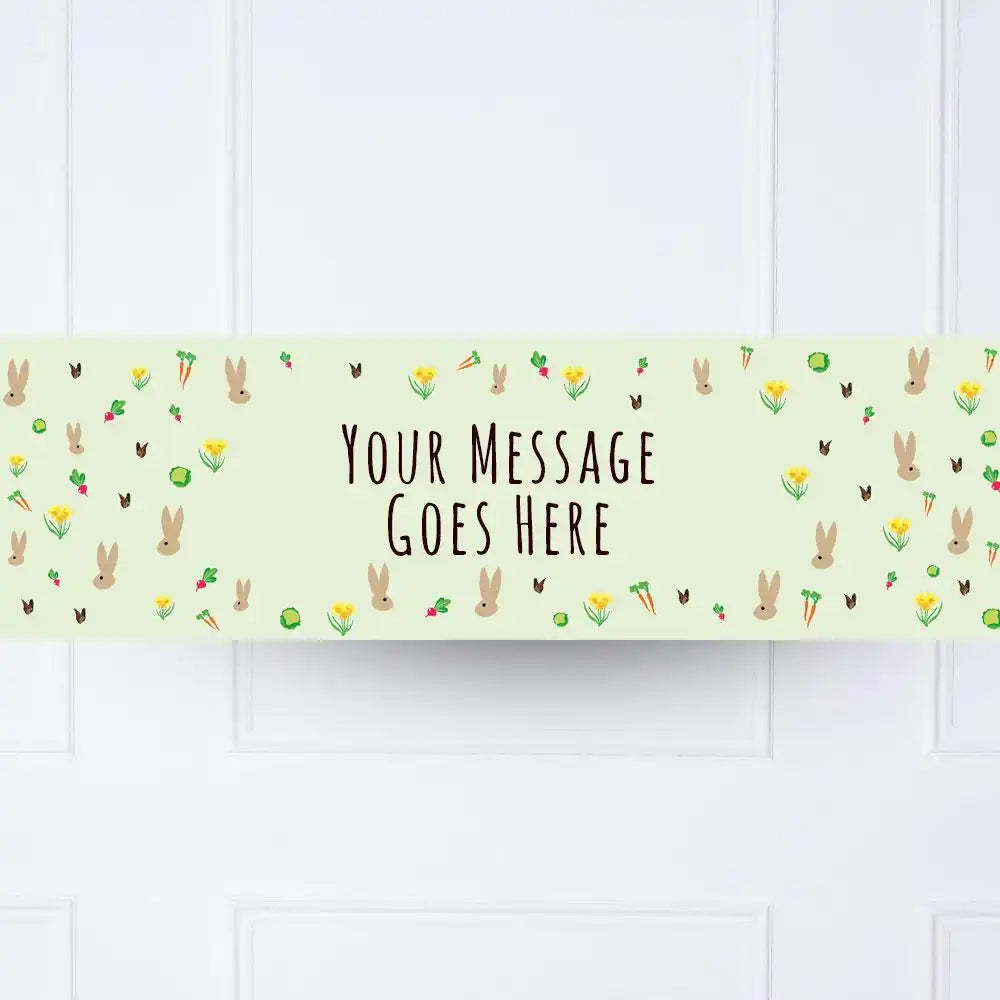 Little Bunnies Personalised Party Banner No Personalised Banner
