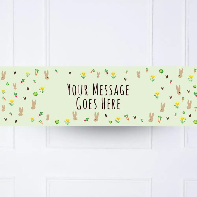 Little Bunnies Personalised Party Banner No Personalised Banner