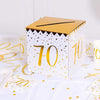 70th Birthday White & Gold Sparkle Card Box Sale