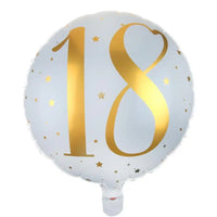 18th Birthday White Foil Balloon Milestone