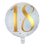 18th Birthday White Foil Balloon