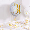 30th Birthday White Foil Balloon Milestone