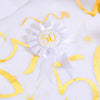 50th Birthday White & Gold Sparkle Rosette Milestone