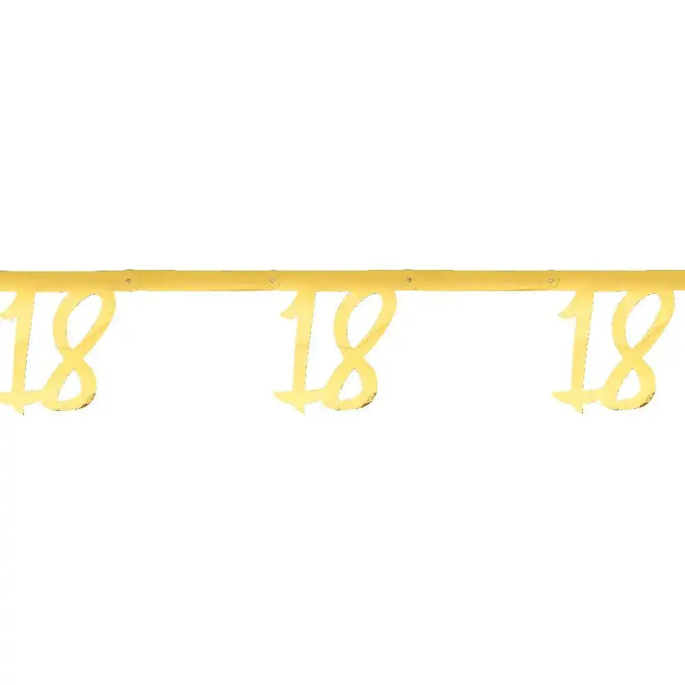 18th Birthday Gold Bunting Milestone