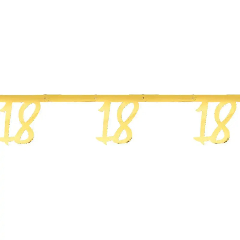18th Birthday Gold Bunting Milestone