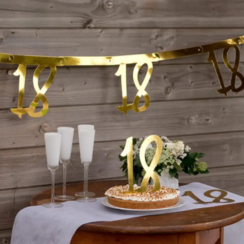 18th Birthday Gold Bunting Milestone